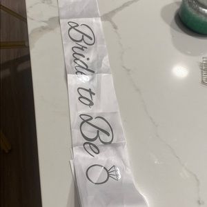 Bride to be sash